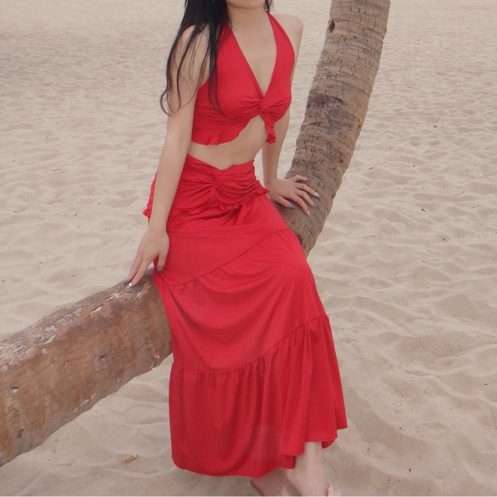 Red Maxi Set